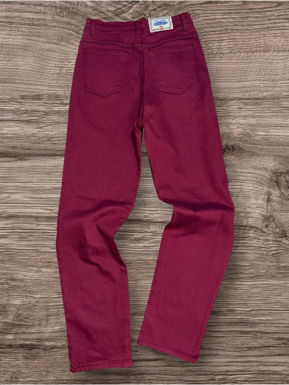 Boom Boom Jeans Women's Straight Leg in Burgundy
